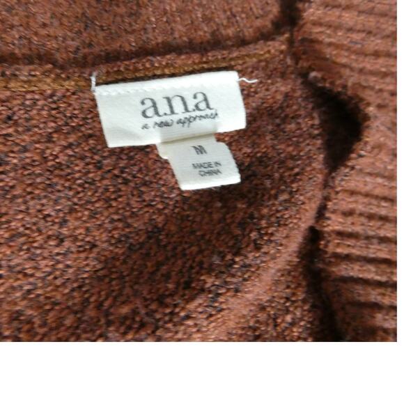 A.N.A. Women's Medium V-Neck Sweater Long Sleeves Side Slits Stretchy - Picture 6 of 7